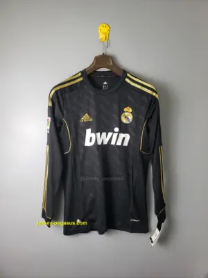 2012 Real Madrid black long sleeves Soccer Jersey
