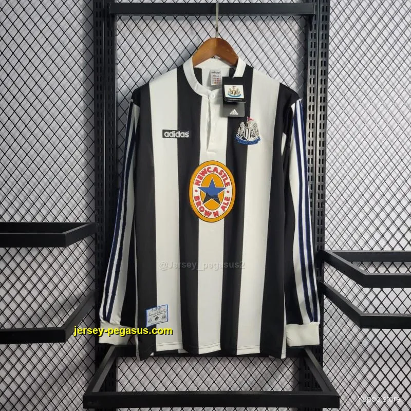 Retro 19 Long Sleeve Newcastle Home Soccer Jersey Retro 19 Long Sleeve Newcastle Home Soccer Jersey