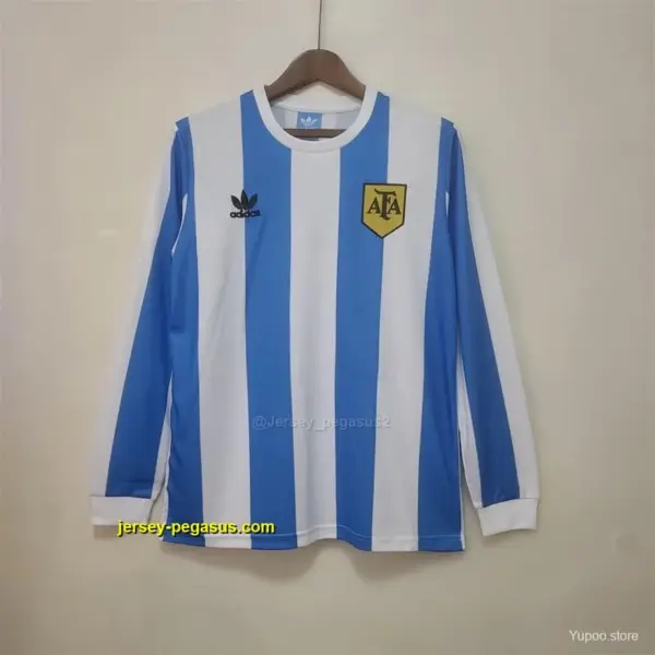 Retro 1978 Argentina Home Long Sleeve Jersey Retro 1978 Argentina Home Long Sleeve Jersey