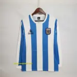 Retro 1986 Argentina Home Long Sleeve Jersey
