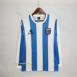 Retro 1986 Argentina Home Long Sleeve Jersey