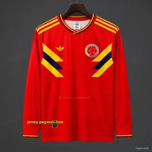 Retro 1990 Colombia Away Long Sleeve Jersey