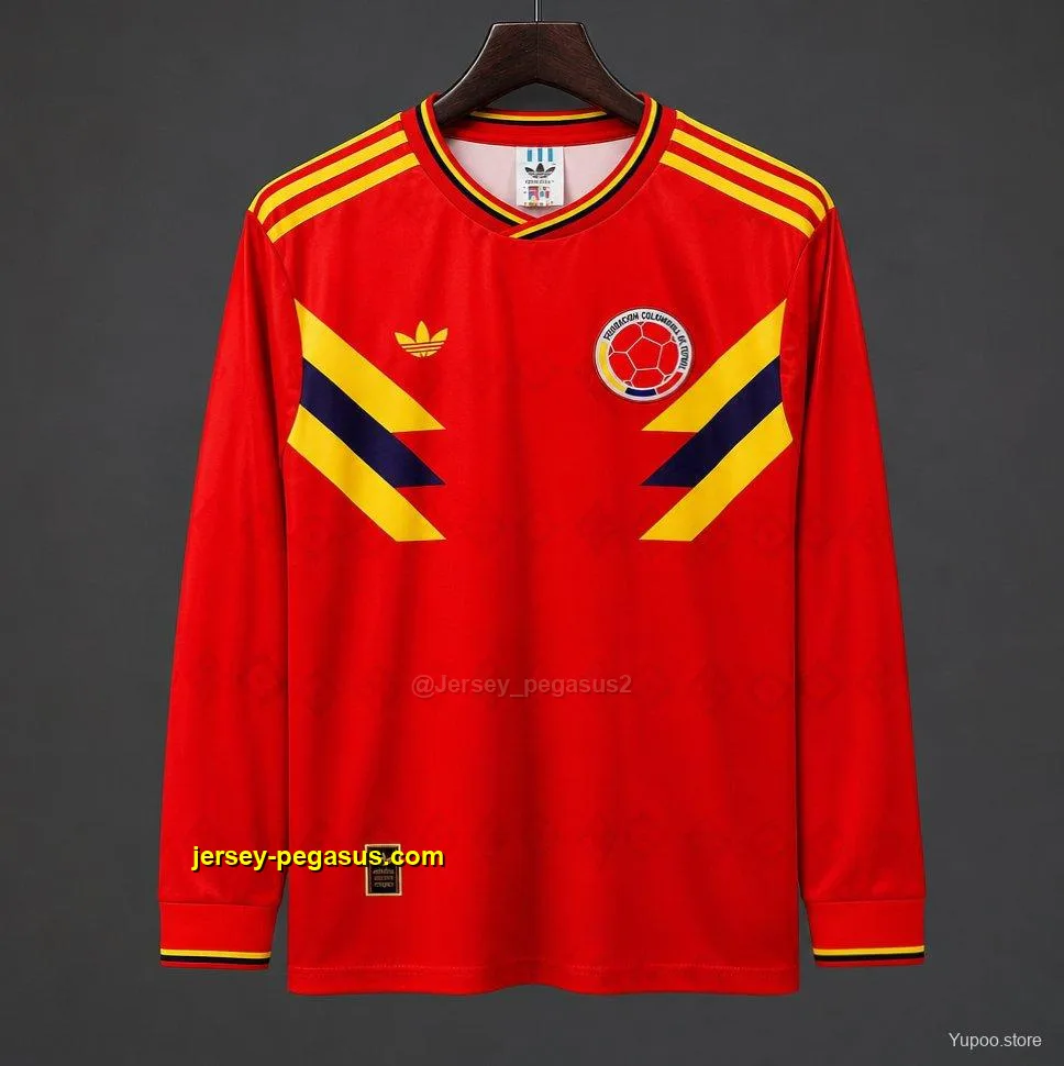 Retro 1990 Colombia Away Long Sleeve Jersey Retro 1990 Colombia Away Long Sleeve Jersey