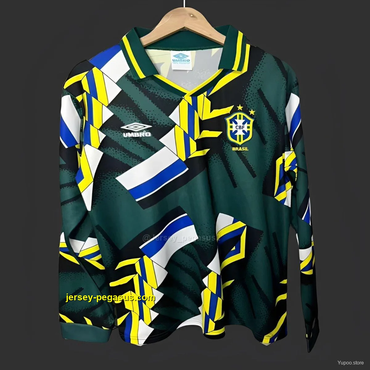 Retro 1994 Brazil Goalkeeper Green Long Sleeve Jersey Retro 1994 Brazil Goalkeeper Green Long Sleeve Jersey
