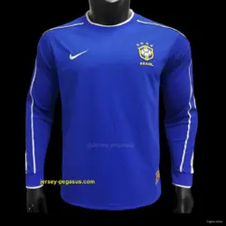 Retro 1998 Brazil Away Long Sleeve Jersey