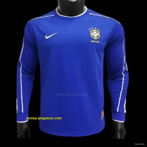 Retro 1998 Brazil Away Long Sleeve Jersey