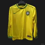 Retro 1998 Brazil Home Long Sleeve Jersey