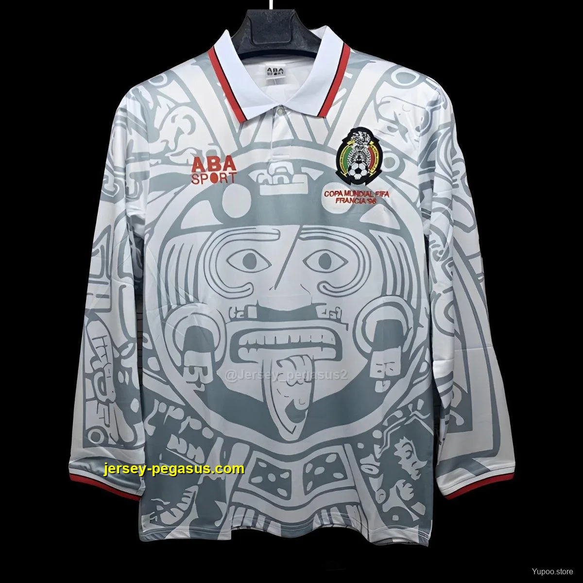 Retro 1998 Mexico Away White Long Sleeve Jersey Retro 1998 Mexico Away White Long Sleeve Jersey