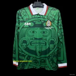 Retro 1998 Mexico Home Long Sleeve Jersey
