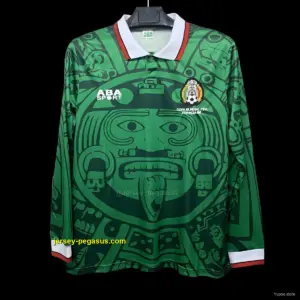 Retro 1998 Mexico Home Long Sleeve Jersey