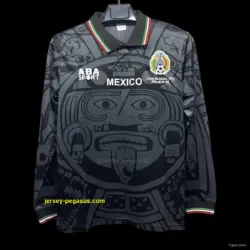 Retro 1998 Mexico Third Black Long Sleeve Jersey
