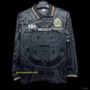 Retro 1998 Mexico Third Black Long Sleeve Jersey