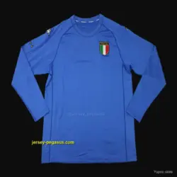Retro 2000 Italy Home Long Sleeve Jersey