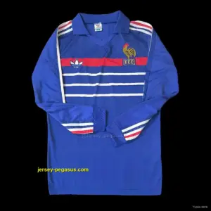 Retro 2004 France Home Long Sleeve Jersey