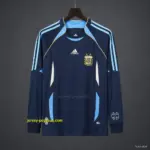 Retro 2006 Argentina Away Long SLeeve Jersey