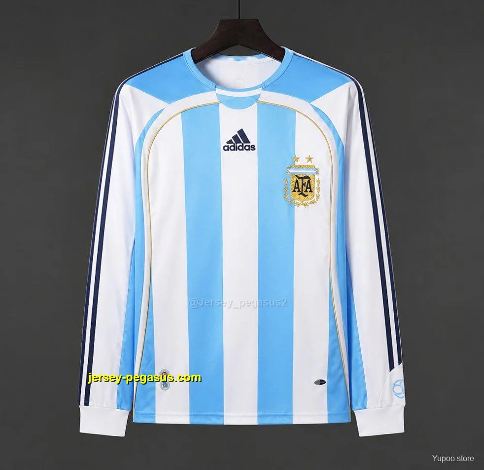 Retro 2006 Argentina Home Long SLeeve Jersey Retro 2006 Argentina Home Long SLeeve Jersey