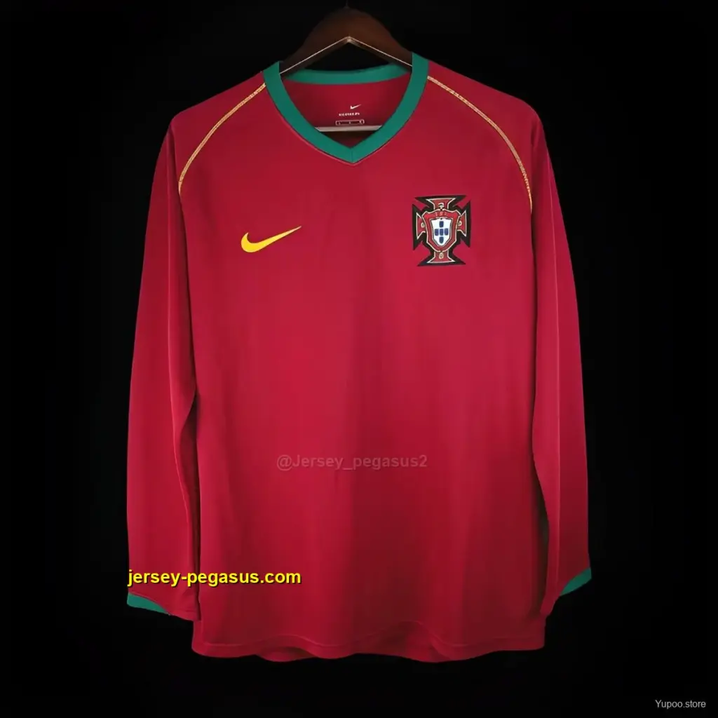 Retro 2006 Portugal Home Long Sleeve Jersey