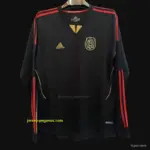 Retro 2011 Mexico Away Black Long Sleeve Jersey