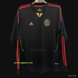 Retro 2011 Mexico Away Black Long Sleeve Jersey
