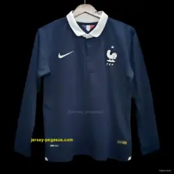 Retro 2014 France Home Long Sleeve Jersey