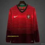 Retro 2014 Portugal Home Long Sleeve Jersey