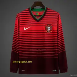 Retro 2014 Portugal Home Long Sleeve Jersey