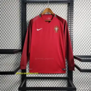 Retro 2016 Portugal Home Long Sleeve Jersey
