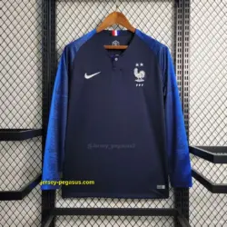 Retro 2018 France Home Long Sleeve Jersey