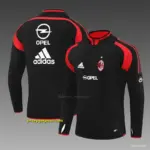 Retro AC Milan Black Half Zipper Jacket+Long Pants