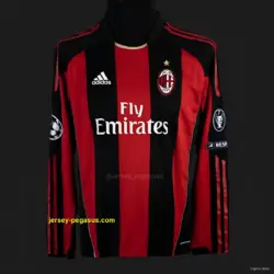 Retro AC Milan Home Long Sleeve Jersey