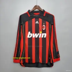 Retro AC Milan Long sleeve home Soccer Jersey