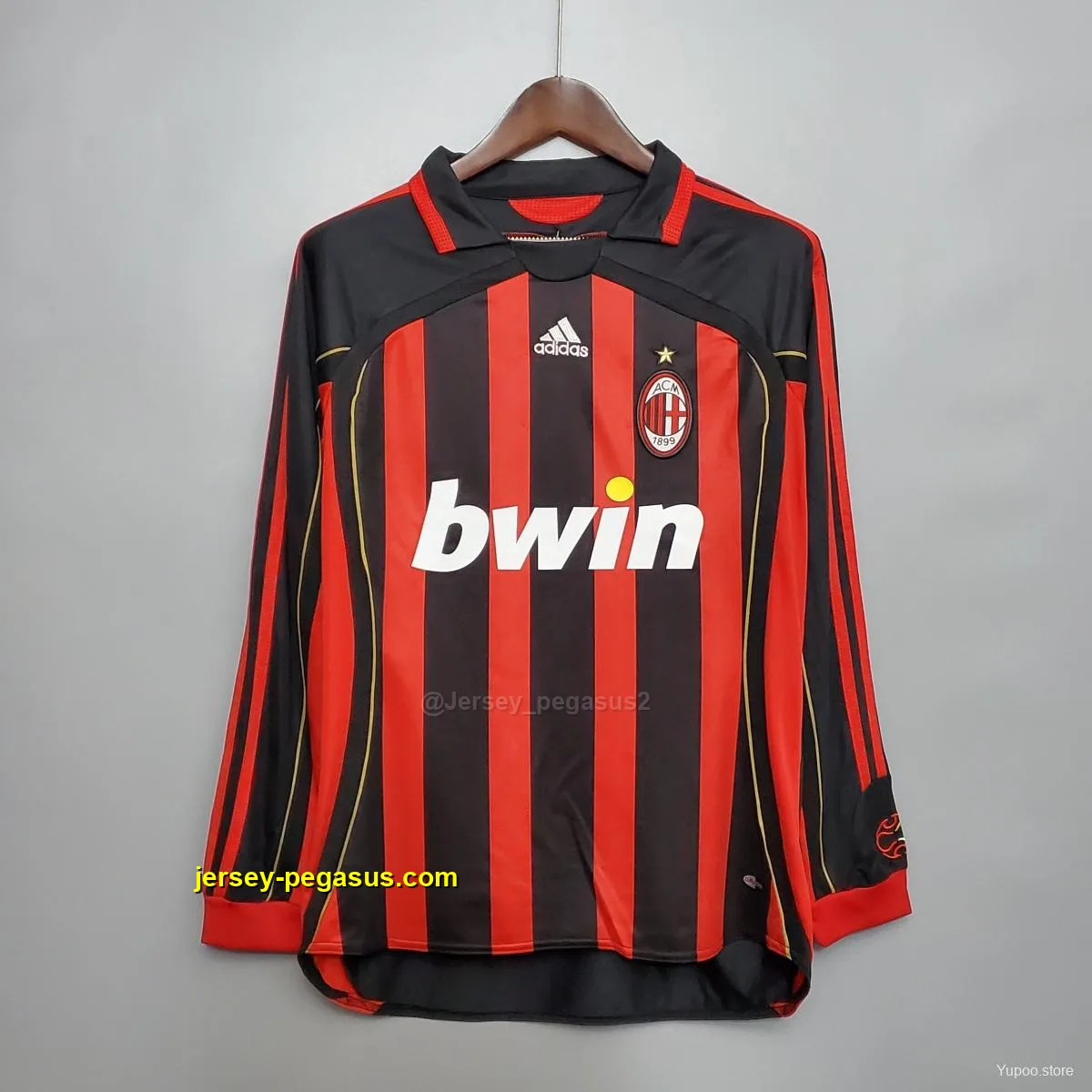 Retro AC Milan Long sleeve home Soccer Jersey Retro AC Milan Long sleeve home Soccer Jersey
