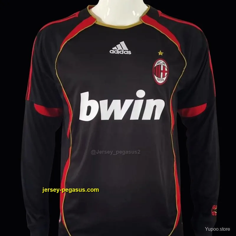 Retro AC Milan Third Black Long Sleeve Jersey Retro AC Milan Third Black Long Sleeve Jersey