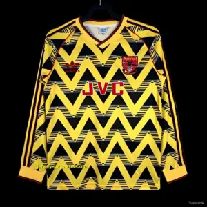 Retro Arsenal Away Yellow Long Sleeve Jersey