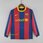 Retro Barcelona Long Sleeve Home Soccer Jersey
