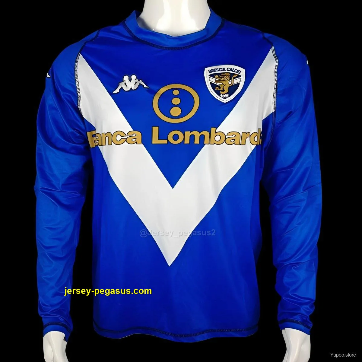 Retro Brescia Away Blue Long Sleeve Jersey Retro Brescia Away Blue Long Sleeve Jersey