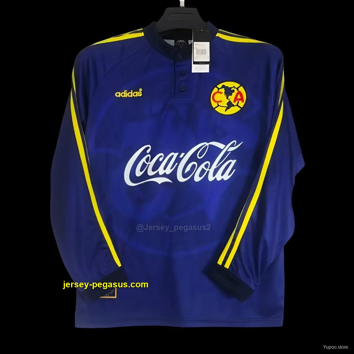 Retro Club America Away Blue Long Sleeve Jersey Retro Club America Away Blue Long Sleeve Jersey