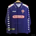 Retro Fiorentina Home Long Sleeve Jersey