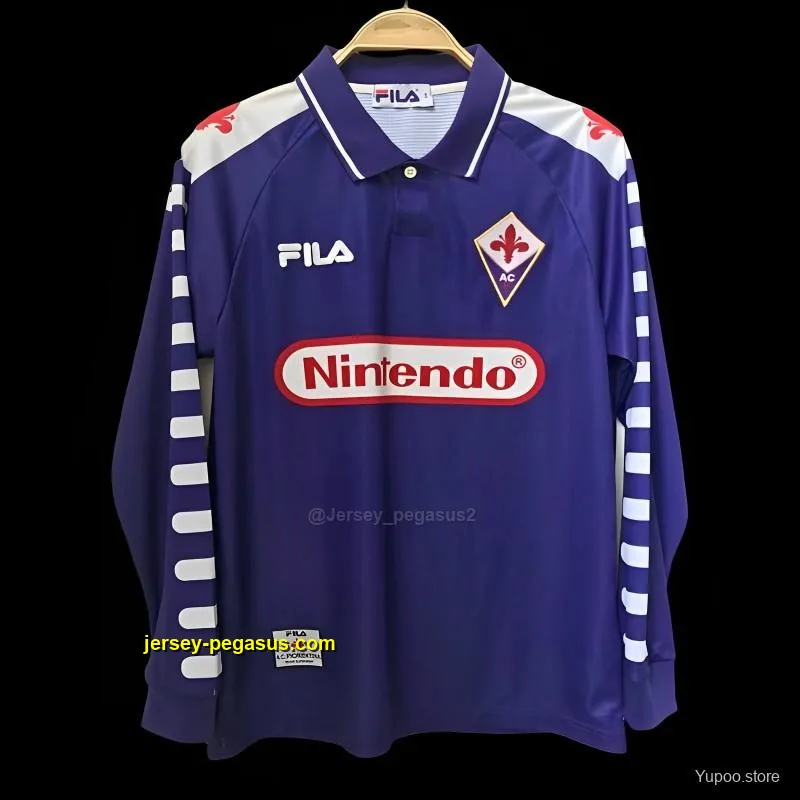 Retro Fiorentina Home Long Sleeve Jersey Retro Fiorentina Home Long Sleeve Jersey