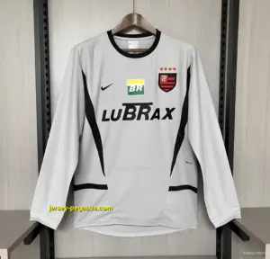 Retro Flamengo Grey Goalkeeper Long Sleeve Grey Jersey