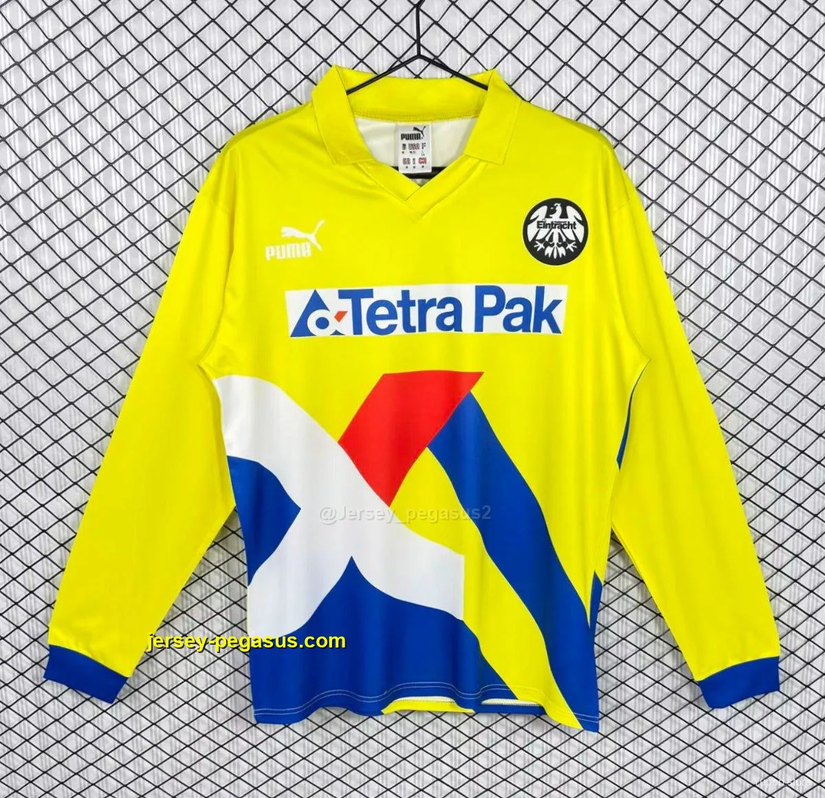 Retro Frankfurt Away Yellow Long Sleeve Jersey Retro Frankfurt Away Yellow Long Sleeve Jersey