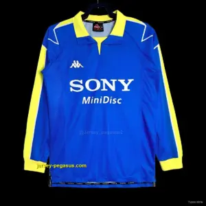 Retro Juventus Away Blue Long Sleeve Jersey