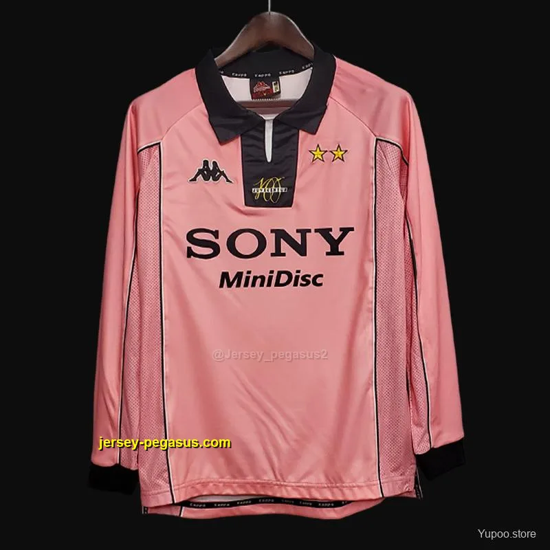 Retro Juventus Away Pink Long Sleeve Jersey Retro Juventus Away Pink Long Sleeve Jersey