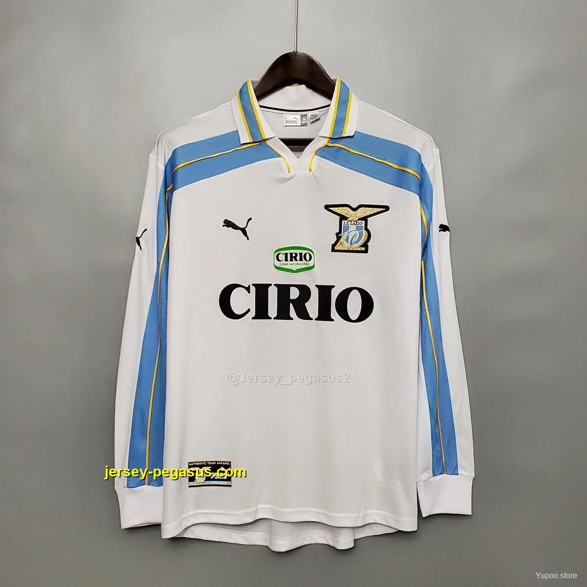 Retro Lazio Long sleeve away Soccer Jersey Retro Lazio Long sleeve away Soccer Jersey