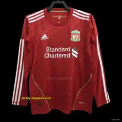 Retro Liverpool Home Long Sleeve Soccer Jersey