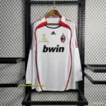 Retro Long Sleeve 20 AC Milan Away White Jersey