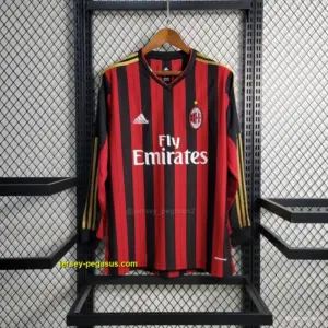 Retro Long Sleeve 20 AC Milan Home Jersey