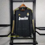 Retro Long Sleeve 20 Real Madrid Away Black Jersey