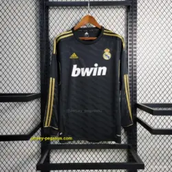 Retro Long Sleeve 20 Real Madrid Away Black Jersey