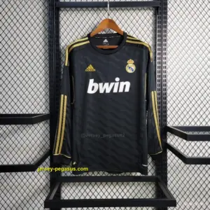 Retro Long Sleeve 20 Real Madrid Away Black Jersey